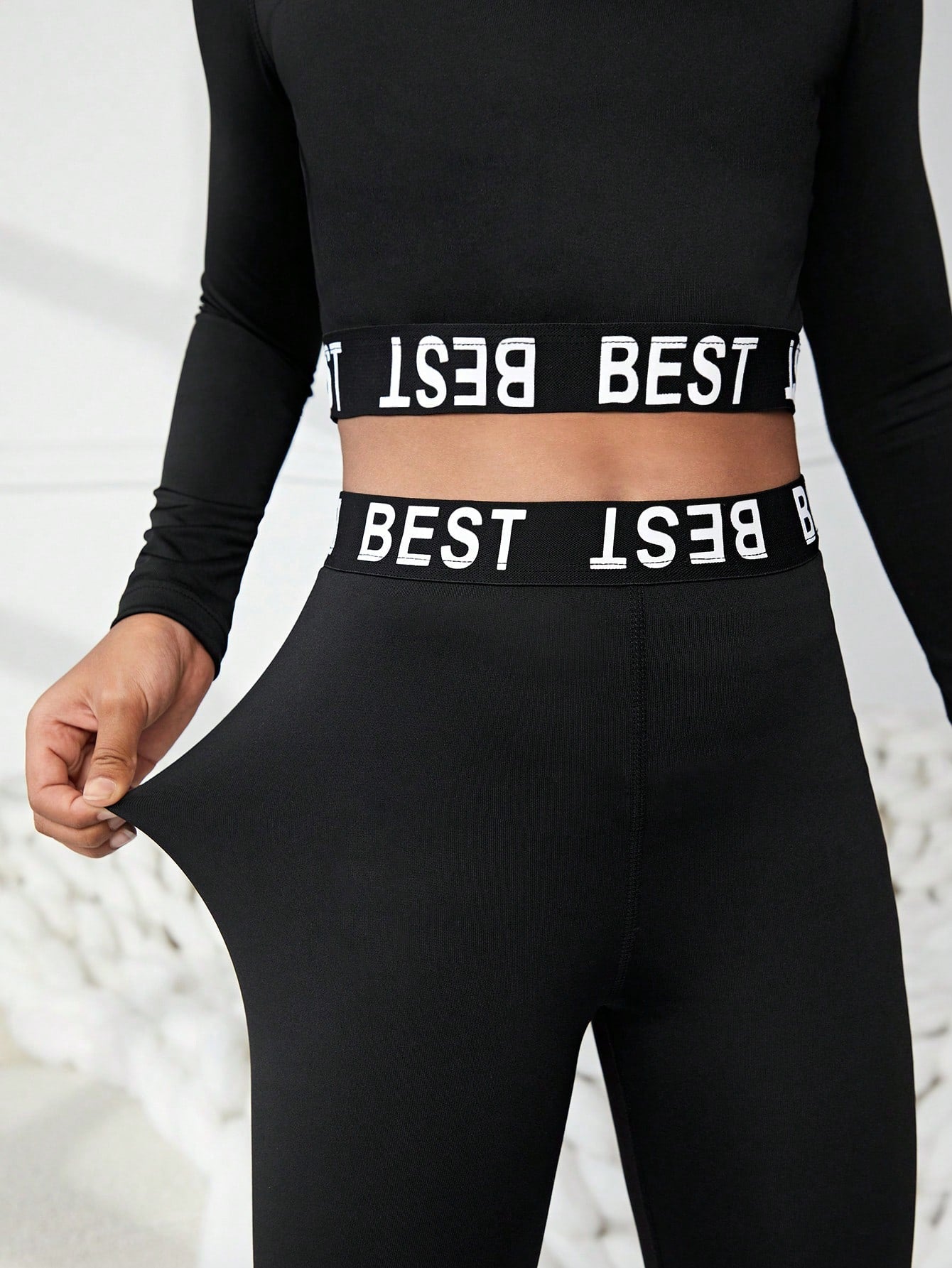 Fille Legging & T-Shirt De Sport À Lettres