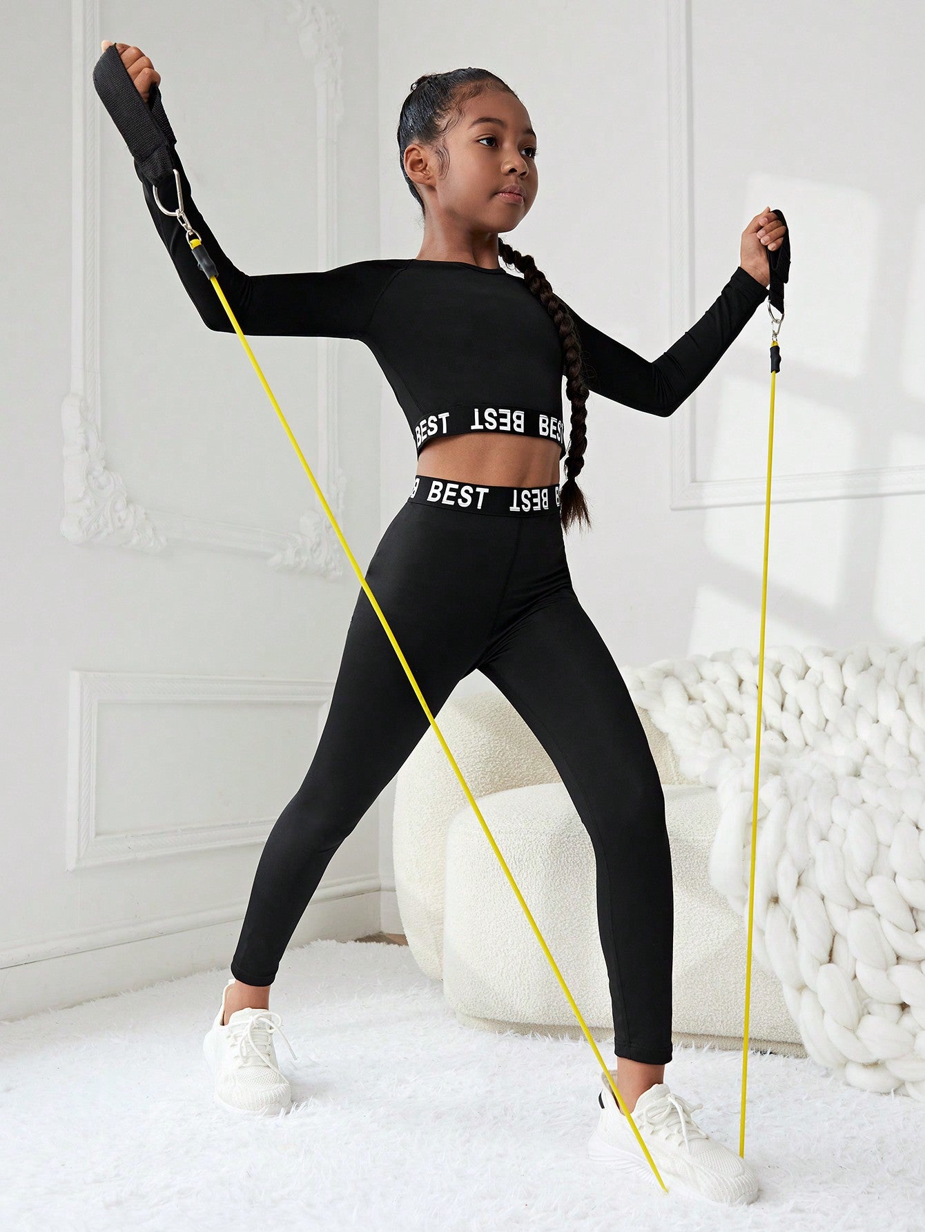 Fille Legging & T-Shirt De Sport À Lettres