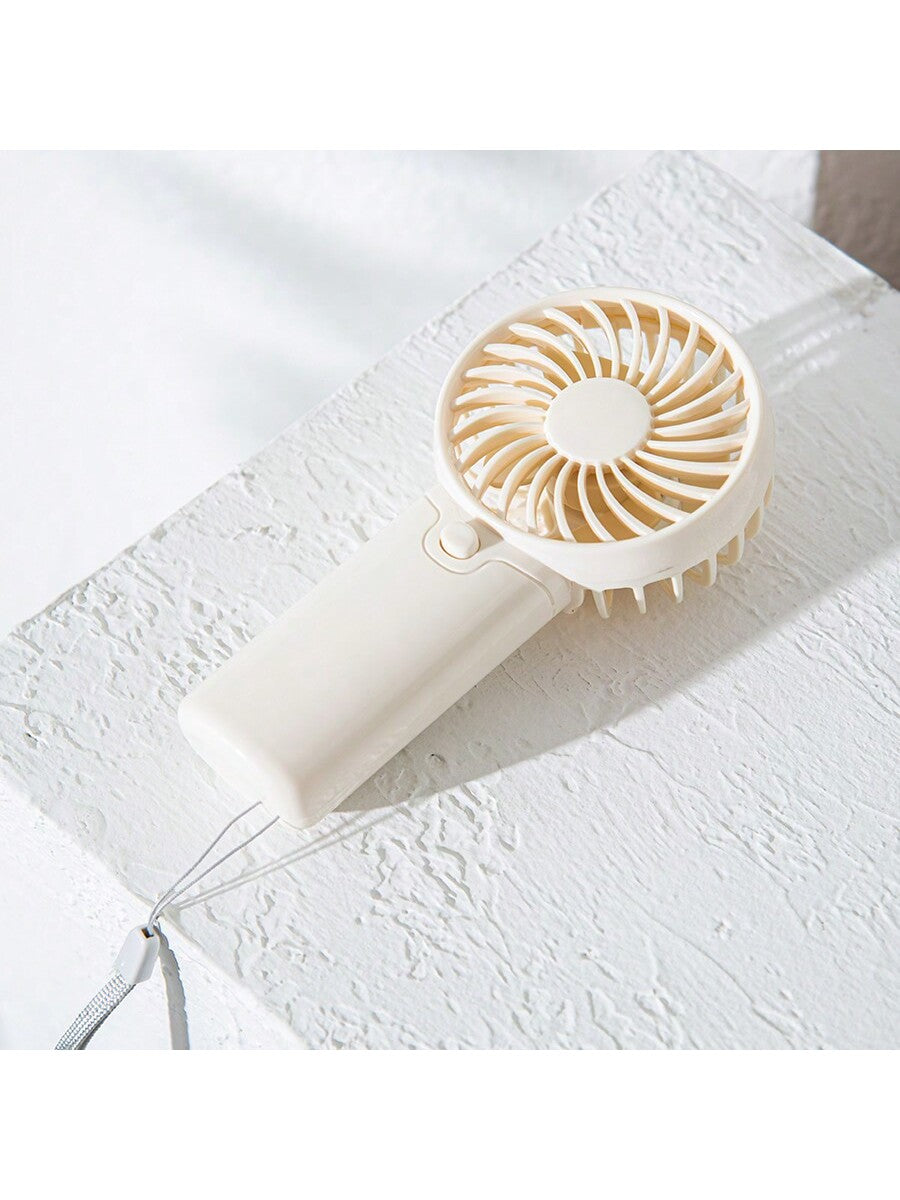 1 pièce Mini ventilateur à 1 vitesse de vent avec corde de suspension - cadeau de fête (piles non incluses, à acheter séparément) pour l'été et pour extérieur, sport, voyage, cuisine, chambre, école, bureau, et pour femme, homme, enfant, adulte