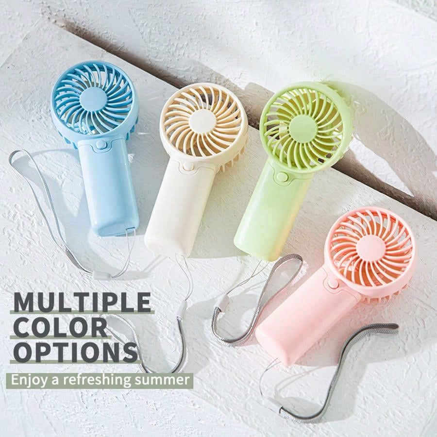 1 pièce Mini ventilateur à 1 vitesse de vent avec corde de suspension - cadeau de fête (piles non incluses, à acheter séparément) pour l'été et pour extérieur, sport, voyage, cuisine, chambre, école, bureau, et pour femme, homme, enfant, adulte