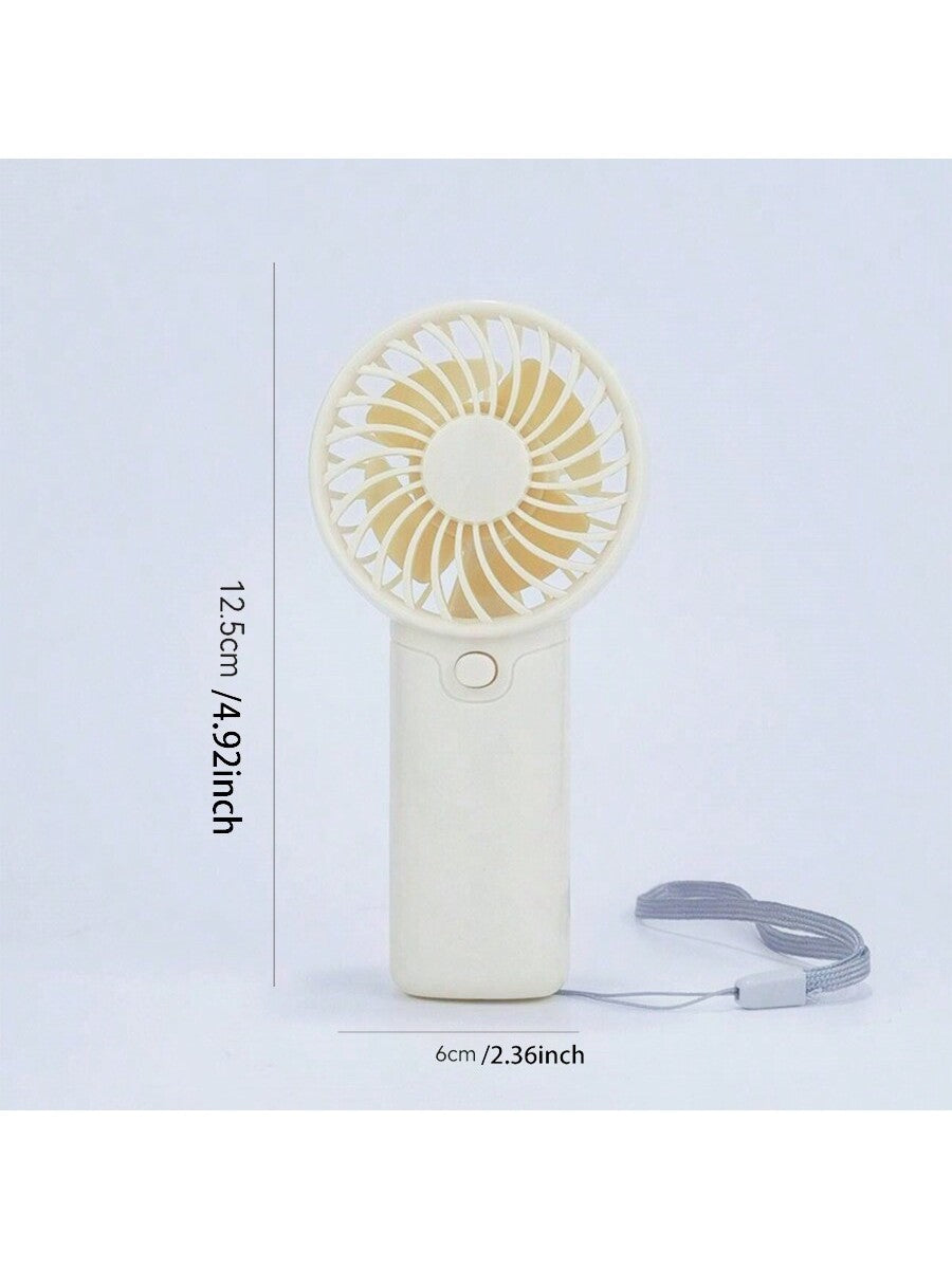 1 pièce Mini ventilateur à 1 vitesse de vent avec corde de suspension - cadeau de fête (piles non incluses, à acheter séparément) pour l'été et pour extérieur, sport, voyage, cuisine, chambre, école, bureau, et pour femme, homme, enfant, adulte