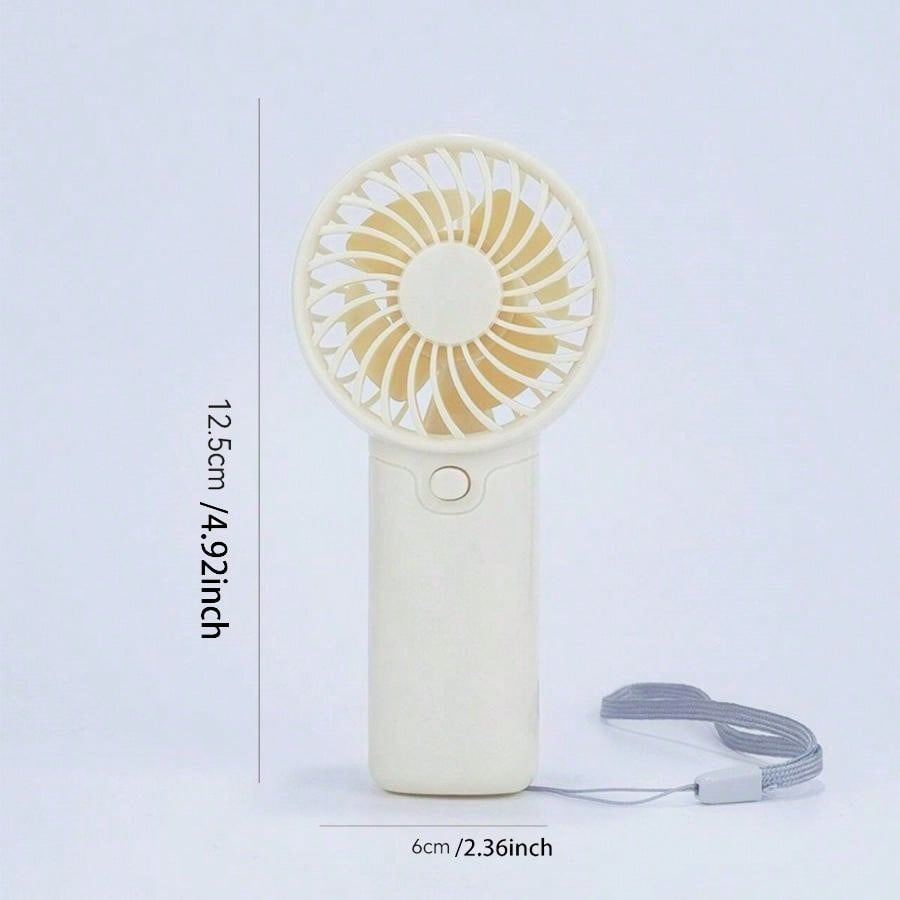 1 pièce Mini ventilateur à 1 vitesse de vent avec corde de suspension - cadeau de fête (piles non incluses, à acheter séparément) pour l'été et pour extérieur, sport, voyage, cuisine, chambre, école, bureau, et pour femme, homme, enfant, adulte