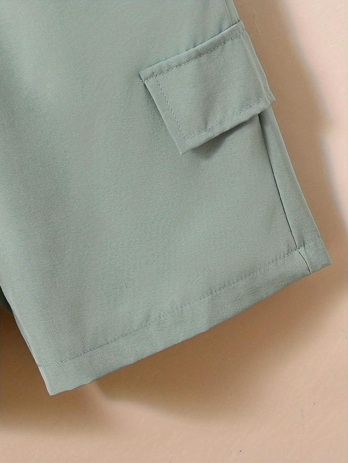 Ensemble short et t-shirt à imprimé ours pour garçon, tenue d'été tendance