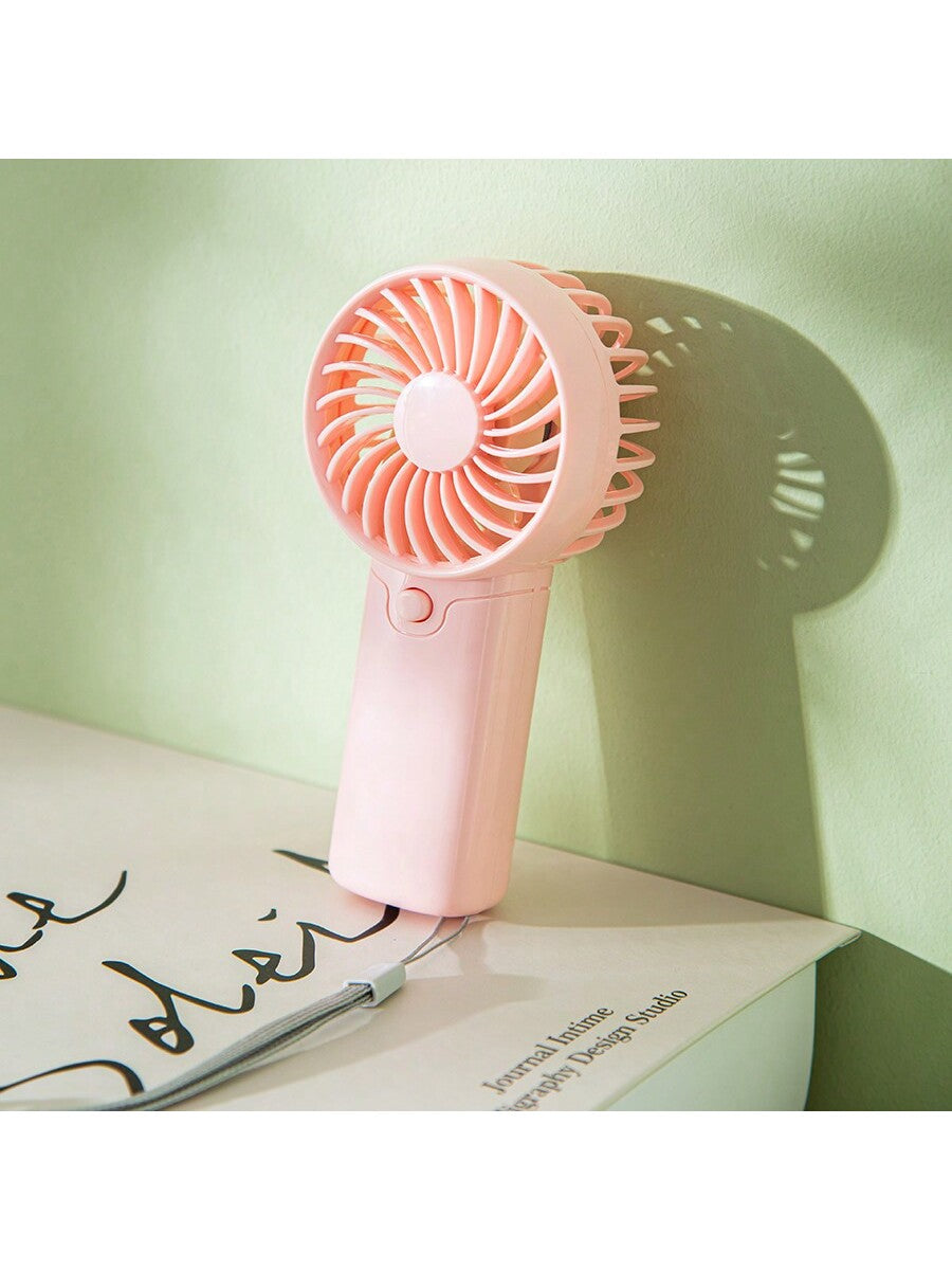 1 pièce Mini ventilateur à 1 vitesse de vent avec corde de suspension - cadeau de fête (piles non incluses, à acheter séparément) pour l'été et pour extérieur, sport, voyage, cuisine, chambre, école, bureau, et pour femme, homme, enfant, adulte