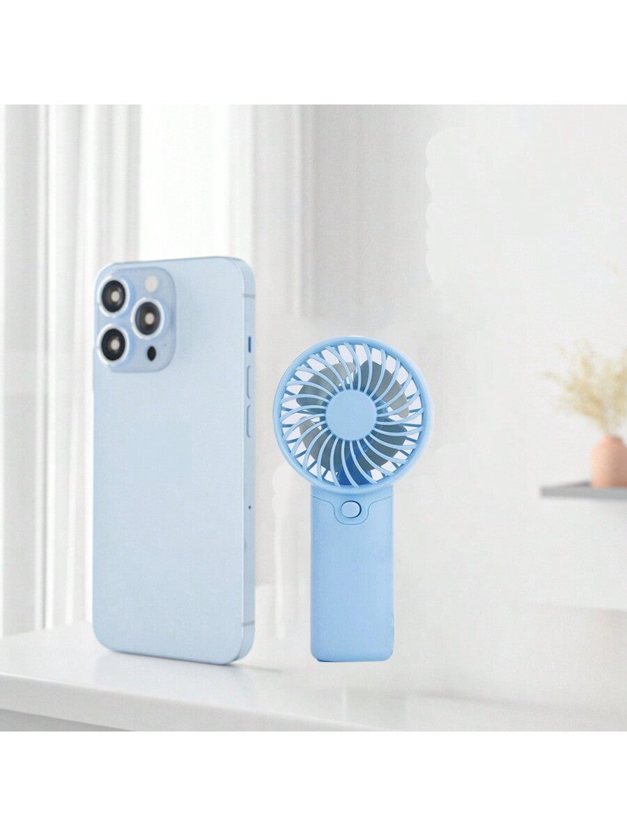 1 pièce Mini ventilateur à 1 vitesse de vent avec corde de suspension - cadeau de fête (piles non incluses, à acheter séparément) pour l'été et pour extérieur, sport, voyage, cuisine, chambre, école, bureau, et pour femme, homme, enfant, adulte