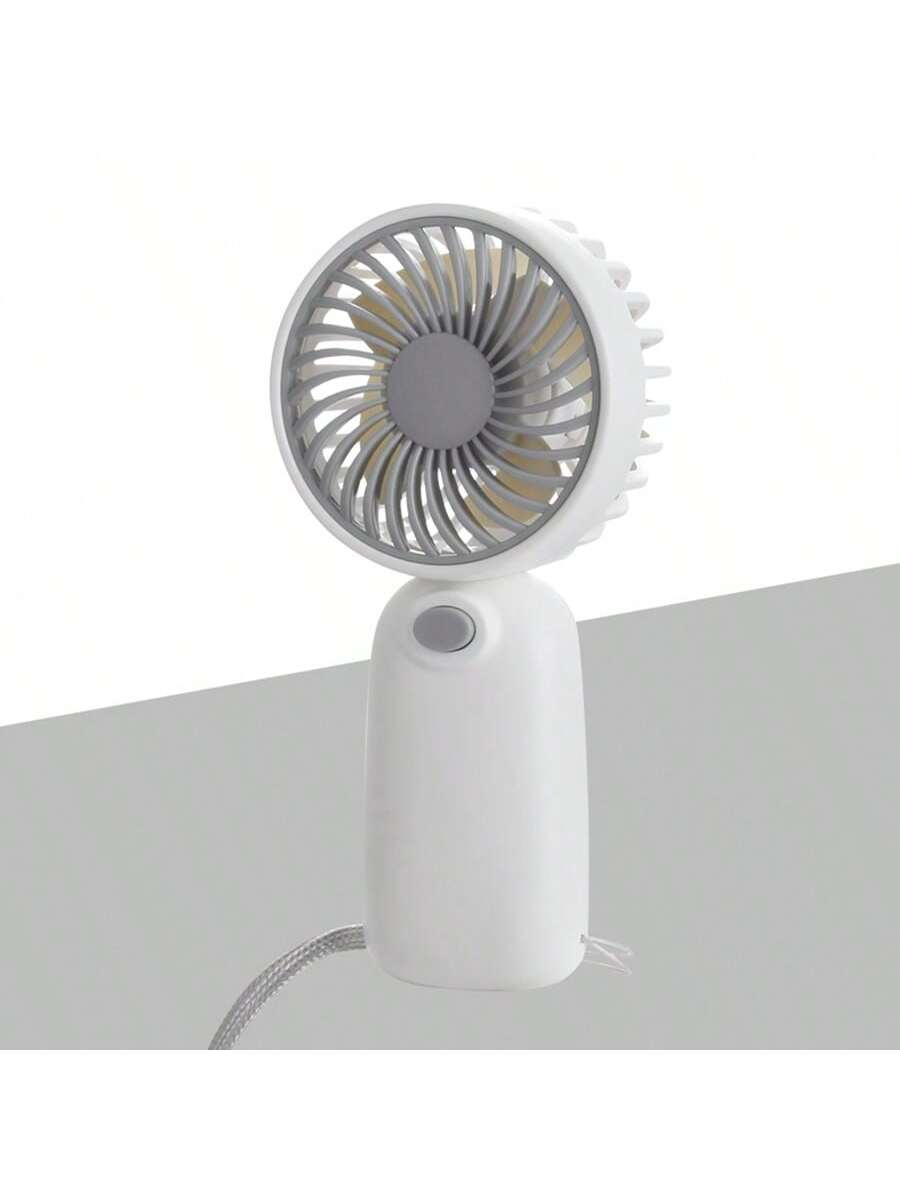 1 pièce Mini ventilateur à 1 vitesse de vent avec corde de suspension - cadeau de fête (piles non incluses, à acheter séparément) pour l'été et pour extérieur, sport, voyage, cuisine, chambre, école, bureau, et pour femme, homme, enfant, adulte