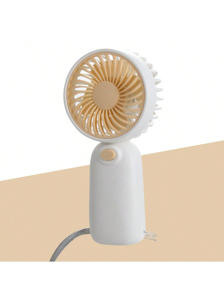 1 pièce Mini ventilateur à 1 vitesse de vent avec corde de suspension - cadeau de fête (piles non incluses, à acheter séparément) pour l'été et pour extérieur, sport, voyage, cuisine, chambre, école, bureau, et pour femme, homme, enfant, adulte