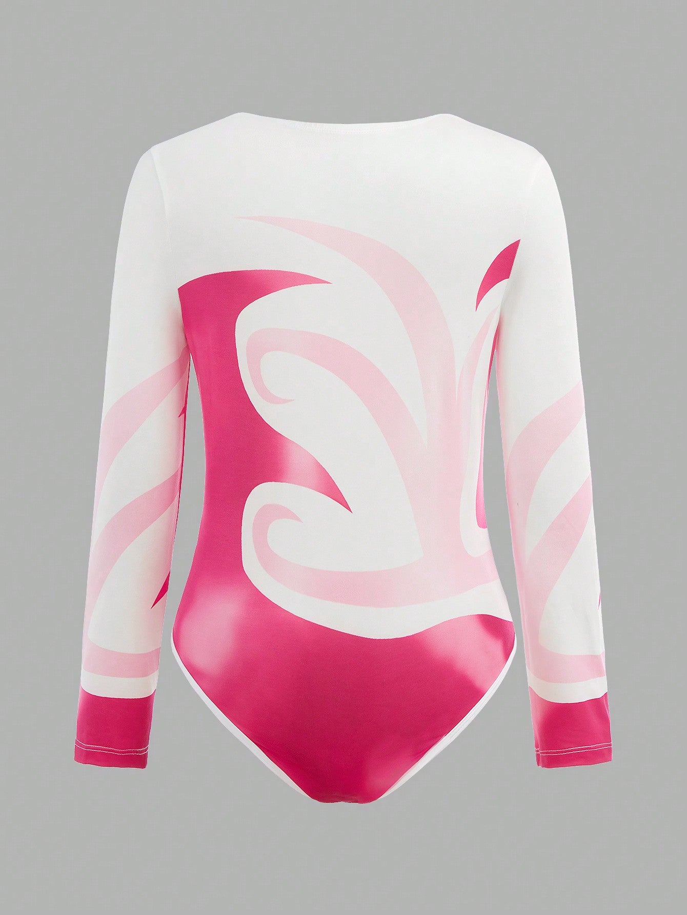 1 pièce Tenue de sport pour jeunes filles, Justaucorps de gymnastique avec imprimé floral, Combishort respirable et mignon à manches longues pour l'exercice et la danse, Violet