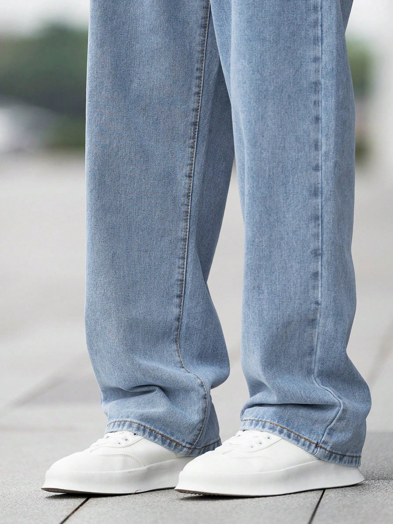 Jeans basiques bleus en denim décontractés et amples à jambes droites pour garçons adolescents, costume de tous les jours et pour les quatre saisons. Vêtements pour garçons adolescents
