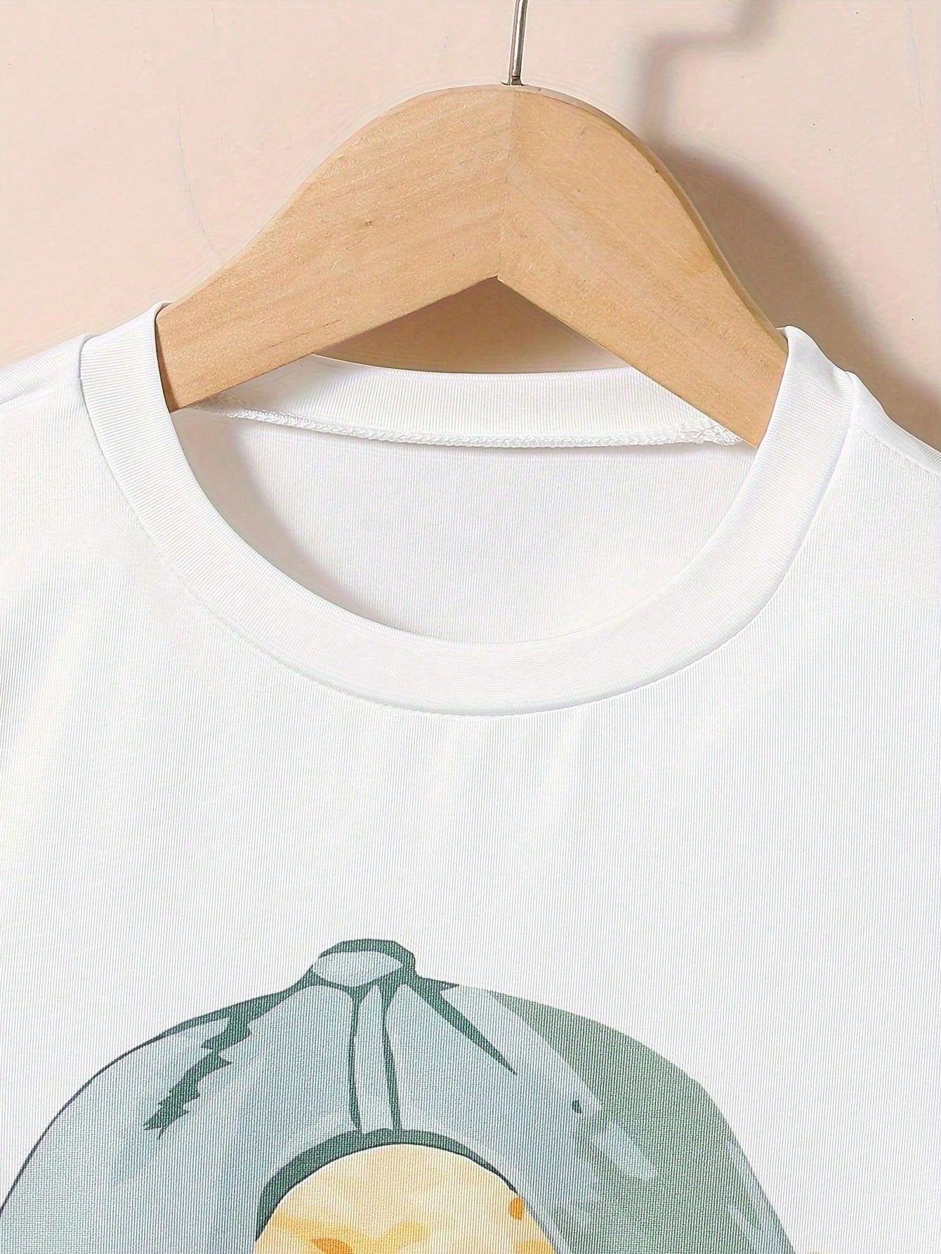 Ensemble short et t-shirt à imprimé ours pour garçon, tenue d'été tendance