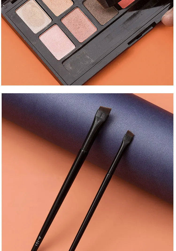 Pinceau Maquillage Ultra-Fin - Brosse Angulaire pour Eye-Liner et Sourcils, Poils Synthétiques Précis, Outil Cosmétique Professionnel.