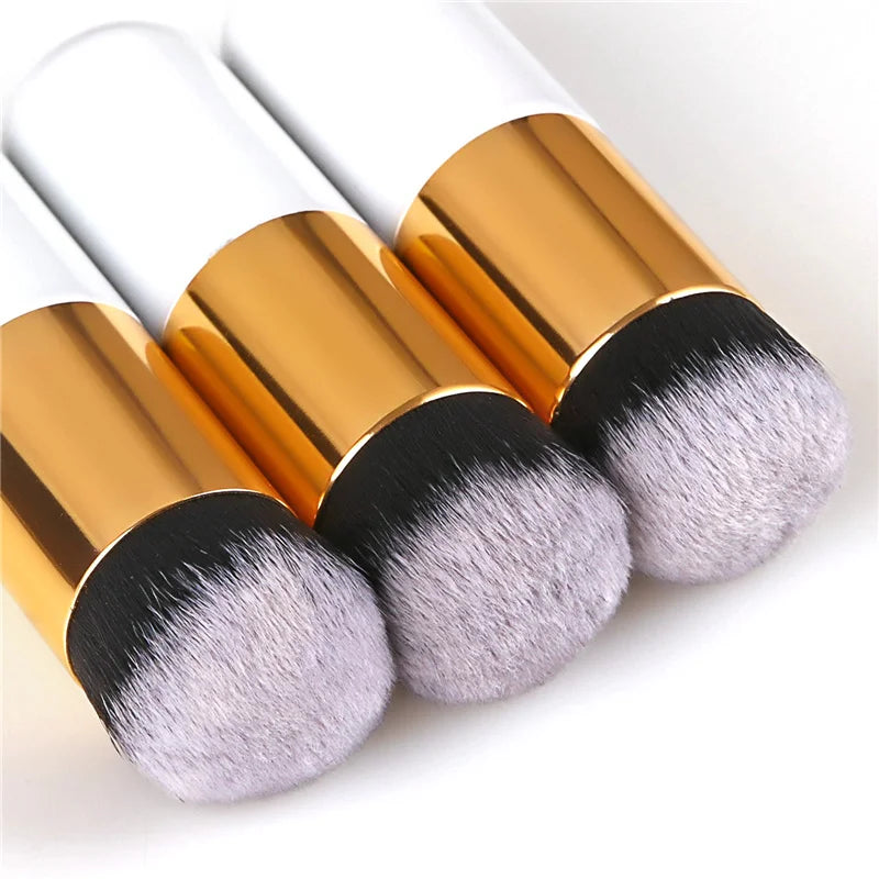 Pinceau de Maquillage Portable Ronshadow - Fond de Teint et Poudre Cosmétique, Brosse Pudgy Beauté