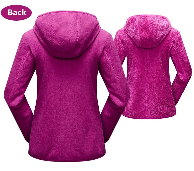 Hoodie unisexe réversible en polaire/corail pour l'hiver, sweat à capuche chaud, coupe-vent, style pull pour femmes, veste en flanelle confortable et élégante.