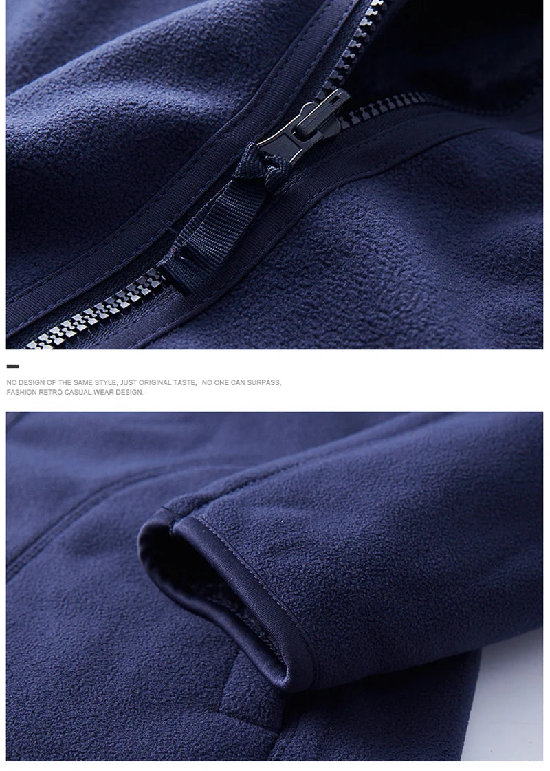 Hoodie unisexe réversible en polaire/corail pour l'hiver, sweat à capuche chaud, coupe-vent, style pull pour femmes, veste en flanelle confortable et élégante.