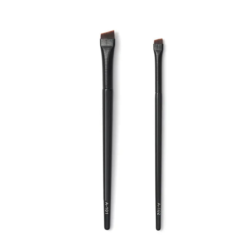 Pinceau Maquillage Ultra-Fin - Brosse Angulaire pour Eye-Liner et Sourcils, Poils Synthétiques Précis, Outil Cosmétique Professionnel.