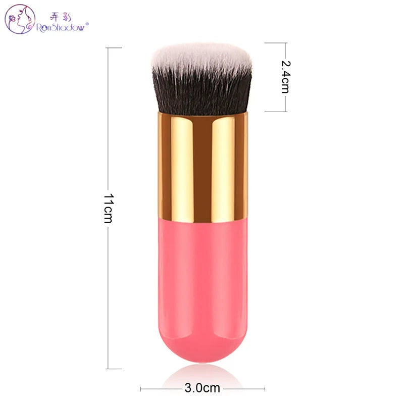 Pinceau de Maquillage Portable Ronshadow - Fond de Teint et Poudre Cosmétique, Brosse Pudgy Beauté