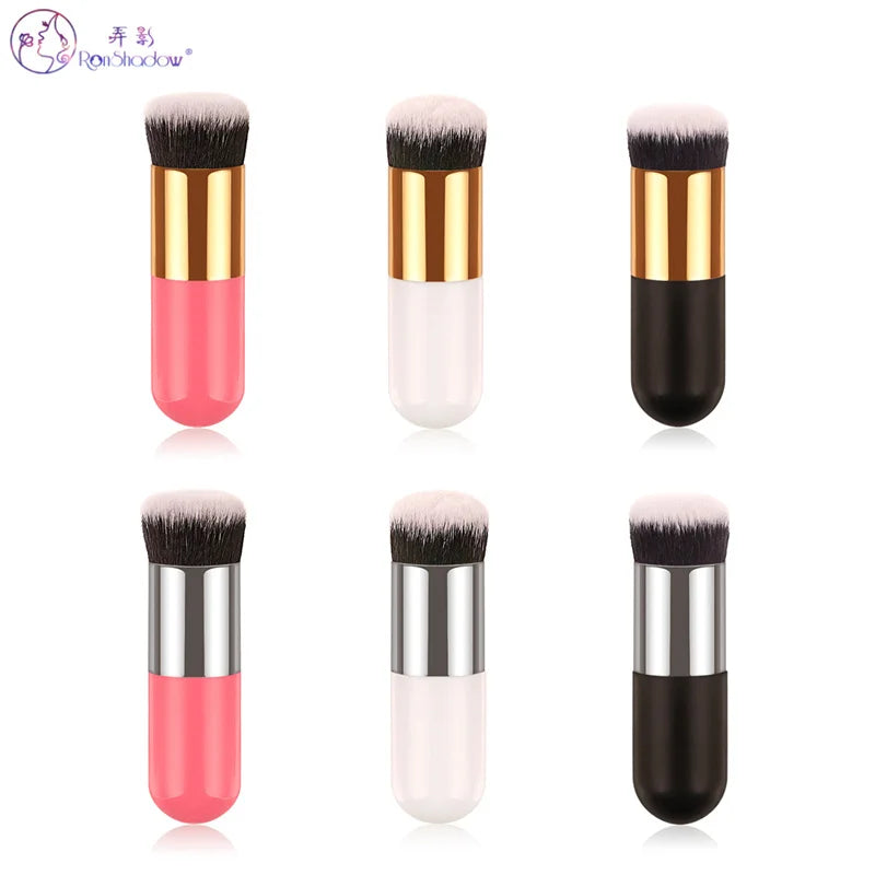 Pinceau de Maquillage Portable Ronshadow - Fond de Teint et Poudre Cosmétique, Brosse Pudgy Beauté