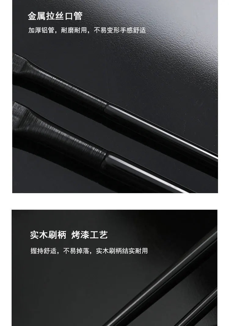 Pinceau Maquillage Ultra-Fin - Brosse Angulaire pour Eye-Liner et Sourcils, Poils Synthétiques Précis, Outil Cosmétique Professionnel.