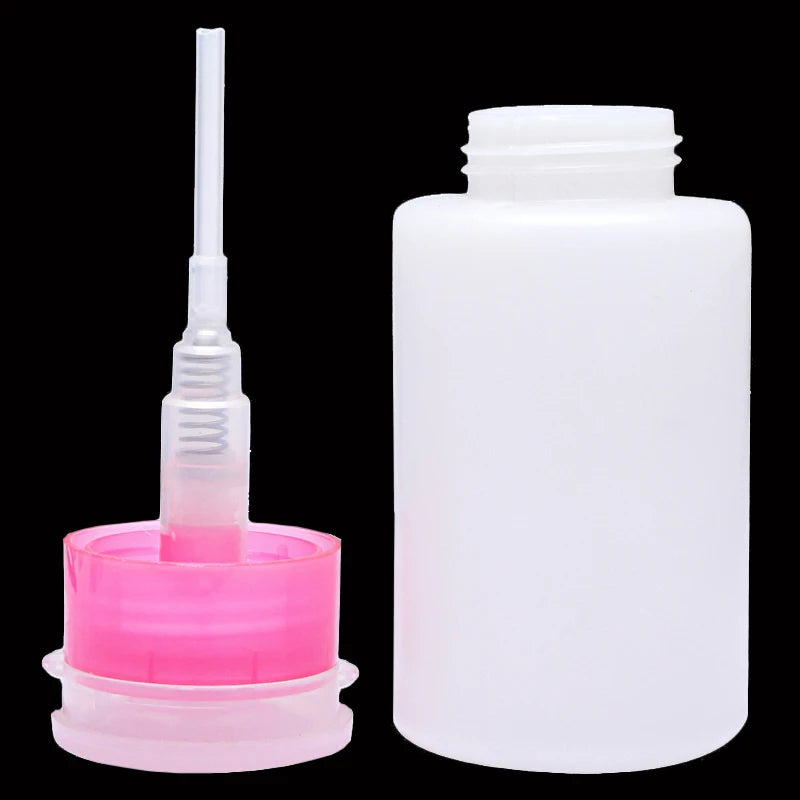 Bouteille Pompe 150ML Rose Vide pour Liquide, Alcool, Dissolvant Vernis à Ongles, Nettoyant, Distributeur, Contenant Rechargeable de Maquillage.