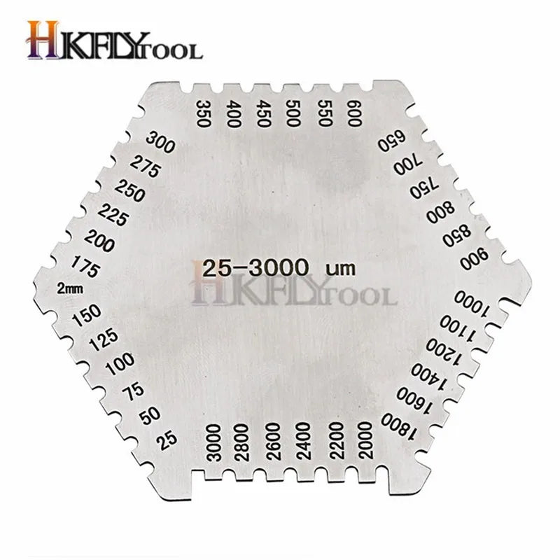 NOUVEL instrument à haute précision en acier inoxydable, peigne hexagonal pour film humide, jauge d'épaisseur de diaphragme humide en acier inoxydable. pour sport