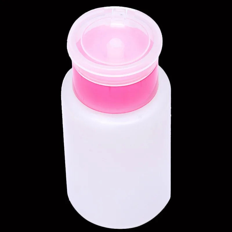 Bouteille Pompe 150ML Rose Vide pour Liquide, Alcool, Dissolvant Vernis à Ongles, Nettoyant, Distributeur, Contenant Rechargeable de Maquillage.