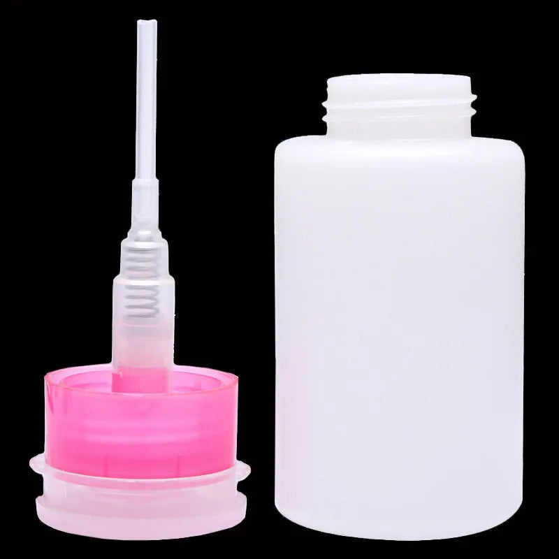 Bouteille Pompe 150ML Rose Vide pour Liquide, Alcool, Dissolvant Vernis à Ongles, Nettoyant, Distributeur, Contenant Rechargeable de Maquillage.