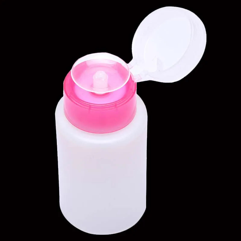 Bouteille Pompe 150ML Rose Vide pour Liquide, Alcool, Dissolvant Vernis à Ongles, Nettoyant, Distributeur, Contenant Rechargeable de Maquillage.