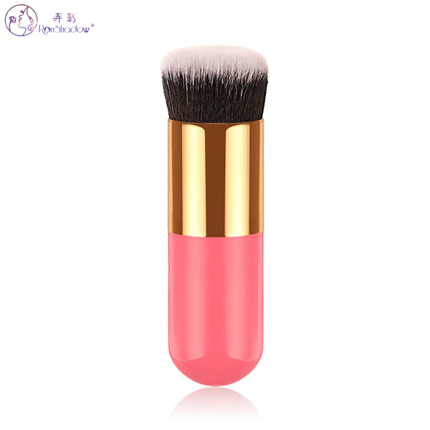 Pinceau de Maquillage Portable Ronshadow - Fond de Teint et Poudre Cosmétique, Brosse Pudgy Beauté