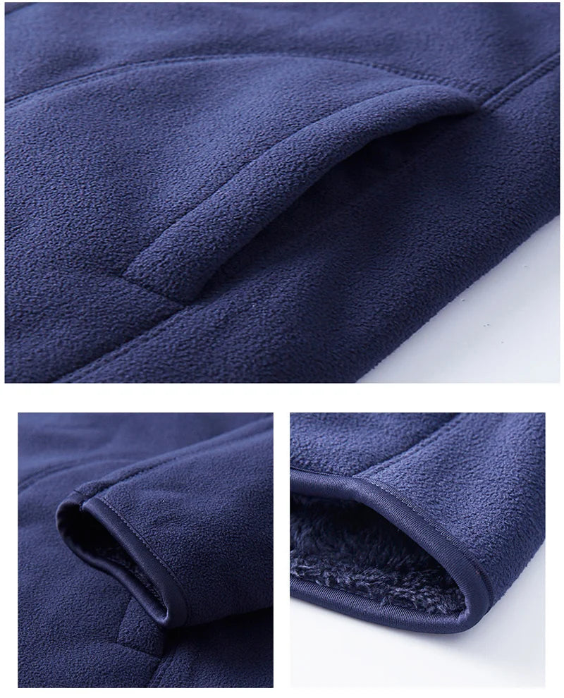 Hoodie unisexe réversible en polaire/corail pour l'hiver, sweat à capuche chaud, coupe-vent, style pull pour femmes, veste en flanelle confortable et élégante.