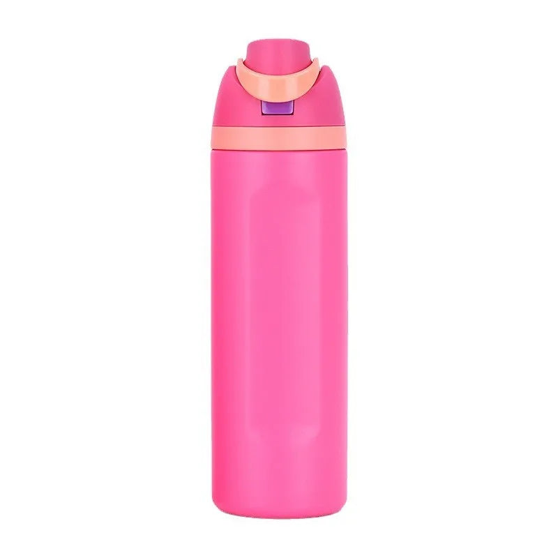 Gourde Thermos 32oz en Acier Inoxydable 304 avec Paille, Bouteille d'Eau Vacuum Isotherme pour Sports en Extérieur et Voiture