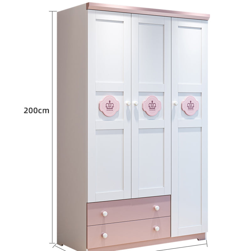 Armoires pour enfants avec cintres - Organisateur pour chambre à coucher - Placard de rangement mobile - Meuble de rangement pour la maison CY50CW.