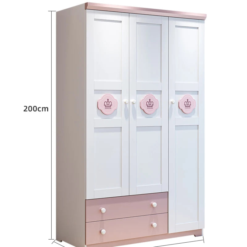 Armoires pour enfants avec cintres - Organisateur pour chambre à coucher - Placard de rangement mobile - Meuble de rangement pour la maison CY50CW.