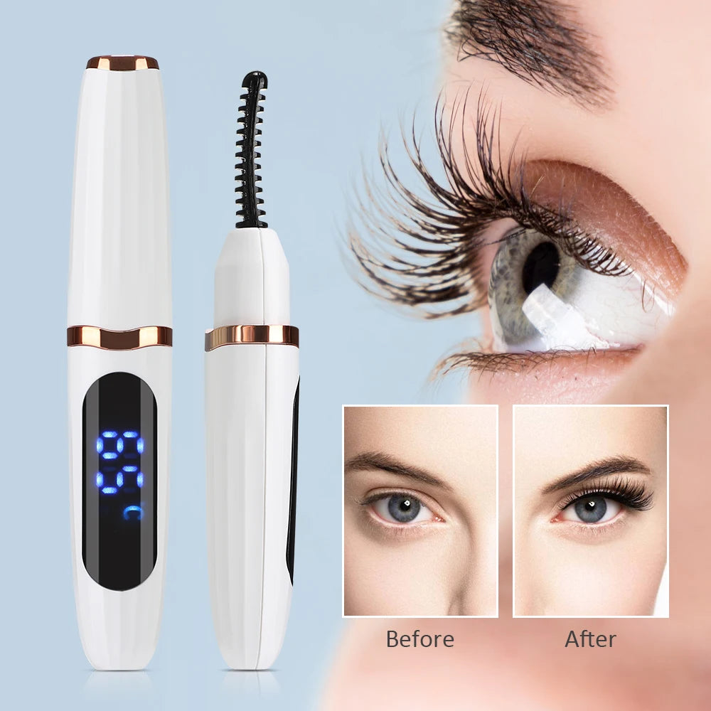 Recourbe-cils Électrique Intelligent à Température Contrôlée pour Cils Naturellement Recourbés - Outil de Maquillage pour Cils Durables.