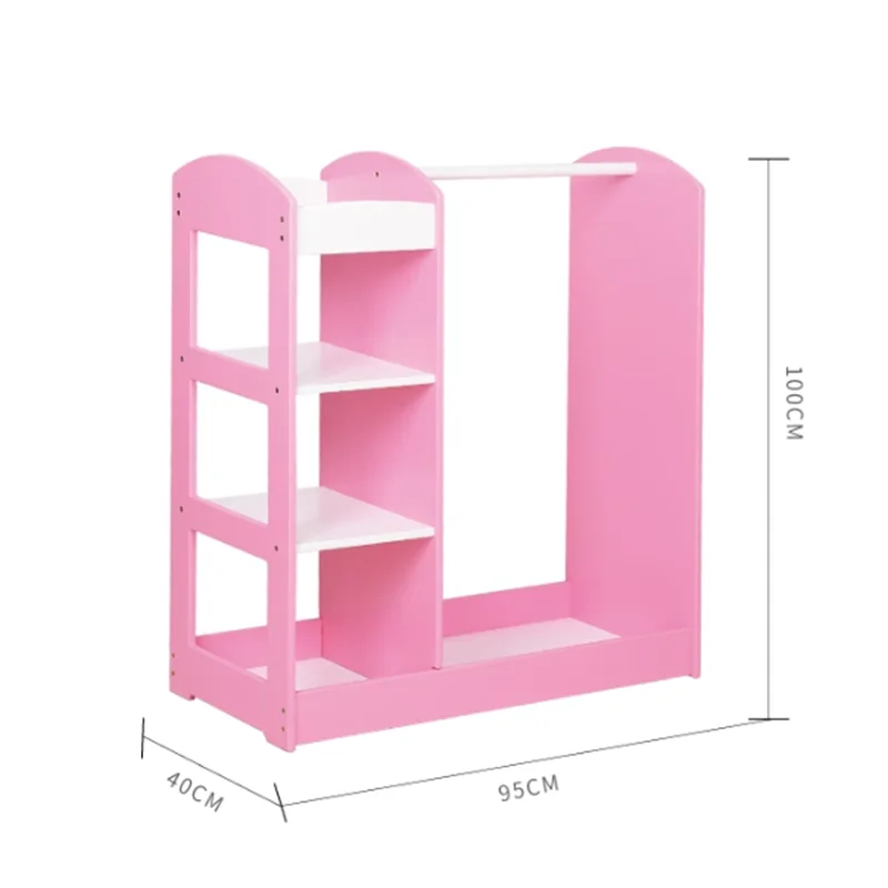 Armoire pour enfants – Rangement de chambre bébé avec miroir, penderie et organiseur pour vêtements et meubles de rangement
