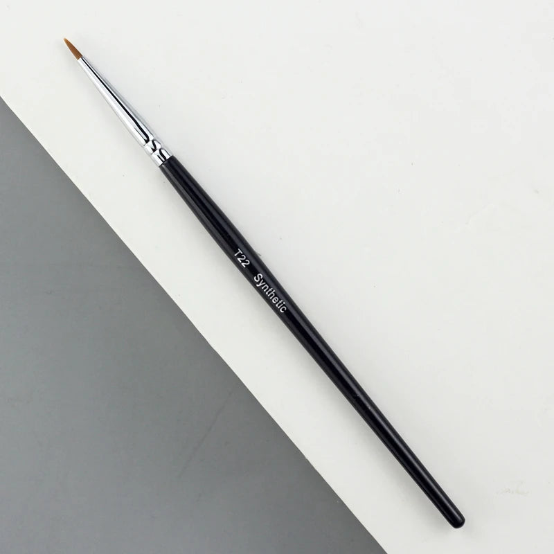 Pinceau Maquillage Ultra-Fin - Brosse Angulaire pour Eye-Liner et Sourcils, Poils Synthétiques Précis, Outil Cosmétique Professionnel.