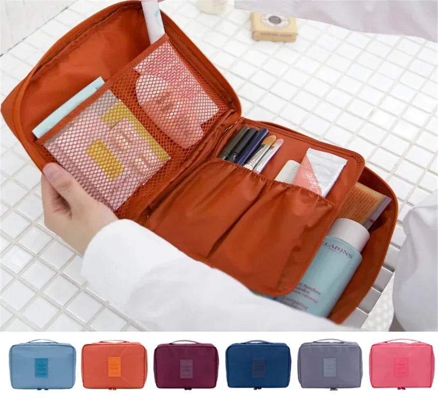 Trousse de Maquillage Grande Capacité - Organisateur Imperméable pour Femmes, Sac de Toilettes et Accessoires de Voyage