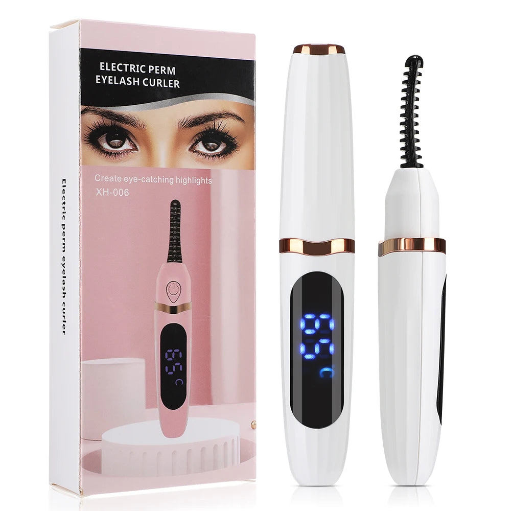 Recourbe-cils Électrique Intelligent à Température Contrôlée pour Cils Naturellement Recourbés - Outil de Maquillage pour Cils Durables.