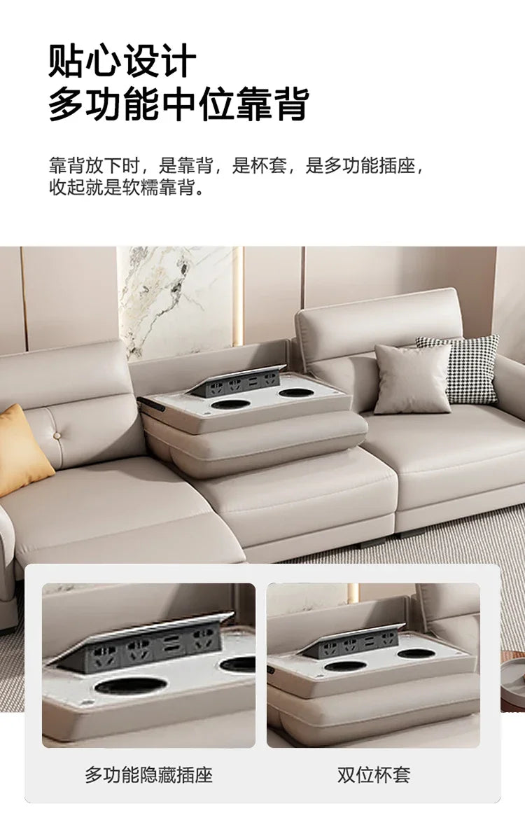 Canapé multifonction nordique – Design électrique et luxueux, ajustable et intelligent pour salon, meuble moderne