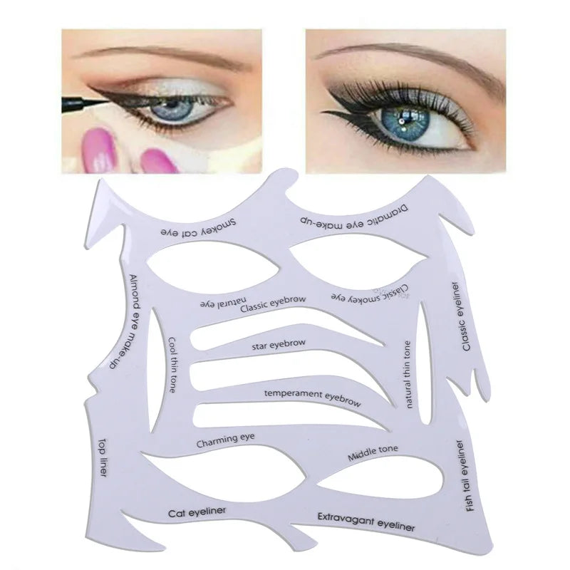 Pochoirs à Maquillage Rapides - Moules pour Eyeliner et Ombres à Paupières, Outil de Maquillage Débutant