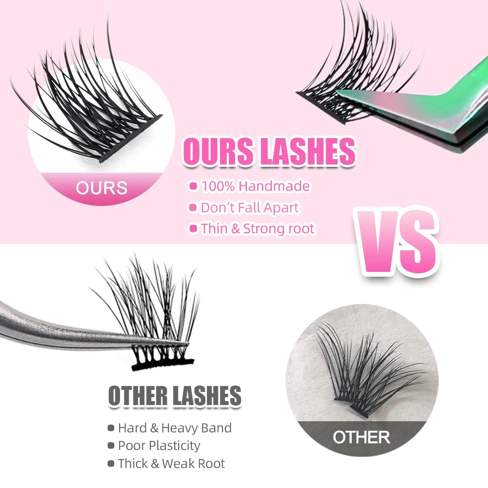 144 Paquets YUANZHIJIE Extensions de Cils Volume Prémontés : Kit d'extensions de cils individuels avec cils auto-adhésifs, fabriqué à partir de matériaux premium pour un maquillage professionnel et une finition parfaite.