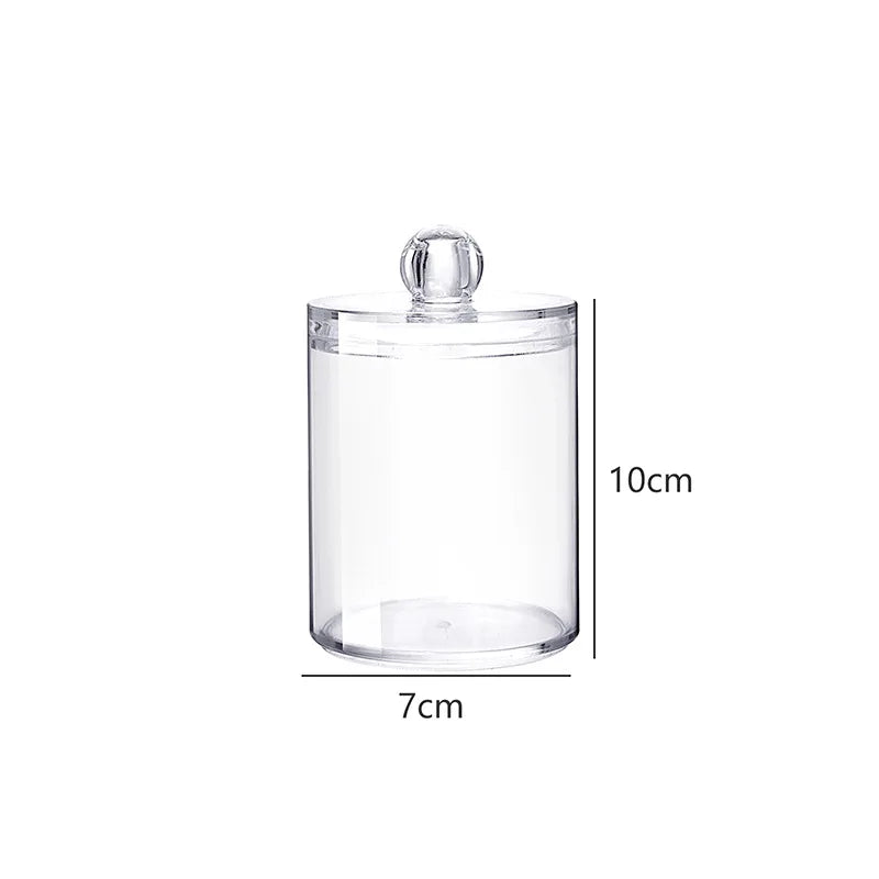 Boîte Organisatrice de Maquillage - Rangement pour Cotons-Tiges, Bijoux et Produits Cosmétiques, Boîte en Plastique
