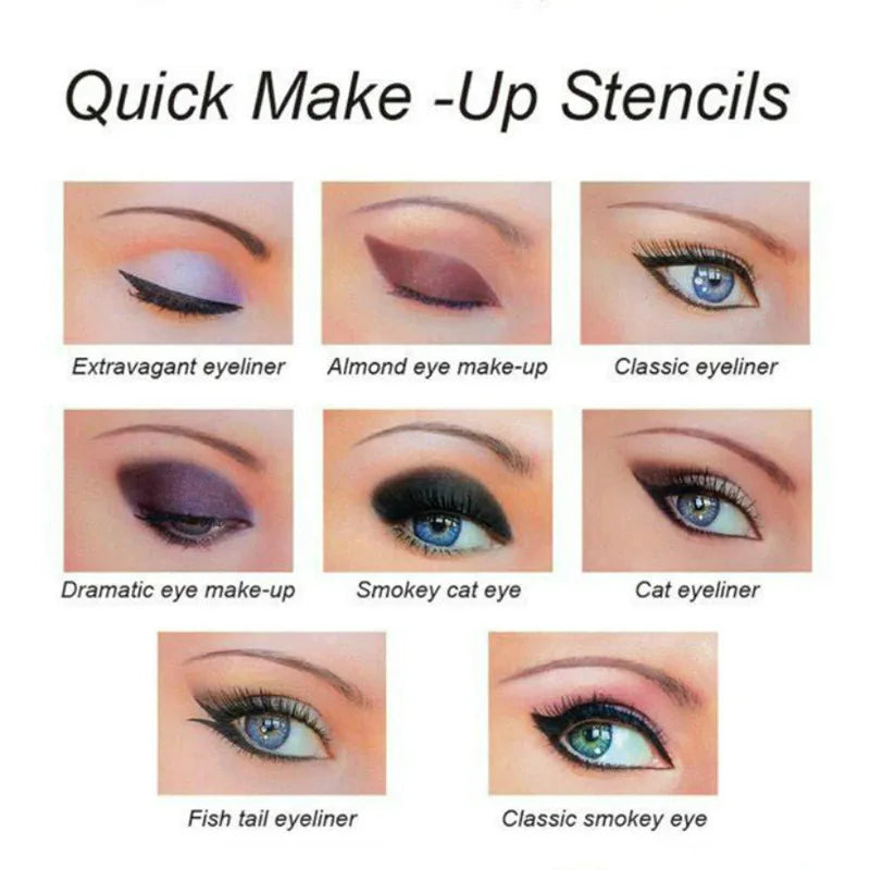 Pochoirs à Maquillage Rapides - Moules pour Eyeliner et Ombres à Paupières, Outil de Maquillage Débutant