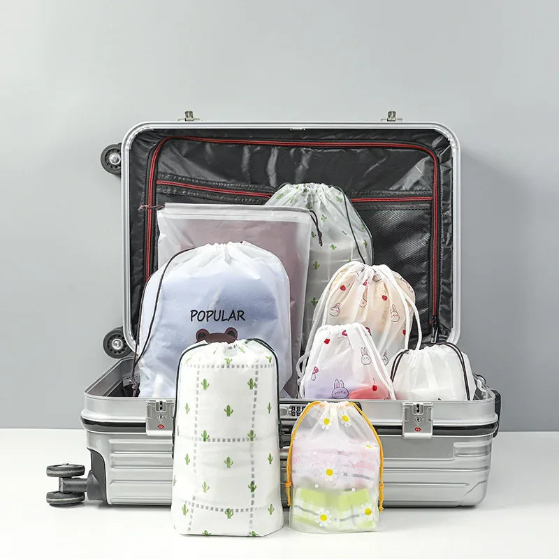 Sac de Maquillage Transparent et Étanche - Trousse de Voyage pour Femme, Kit de Beauté, Case de Toilettage, Poche de Rangement.