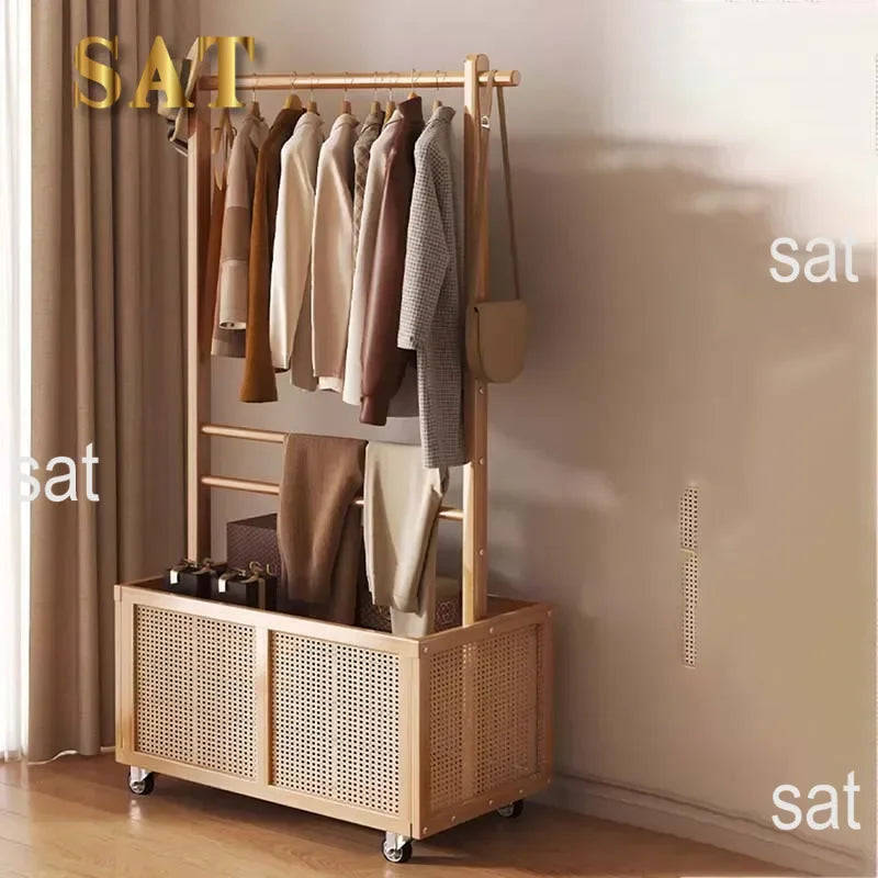 Rail multifonction avec roulettes et cintre pour pants, meubles de salon modernes,