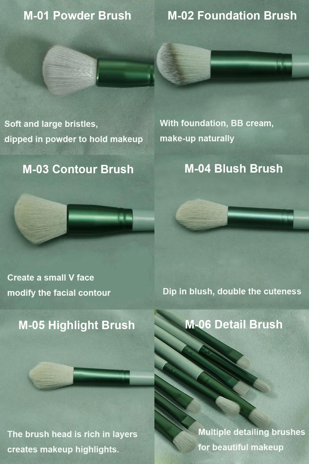 Pinceaux de maquillage pour femmes, fond de teint, ombre à paupières, poudre cosmétique, fard à joues, outils de maquillage, 13 pièces