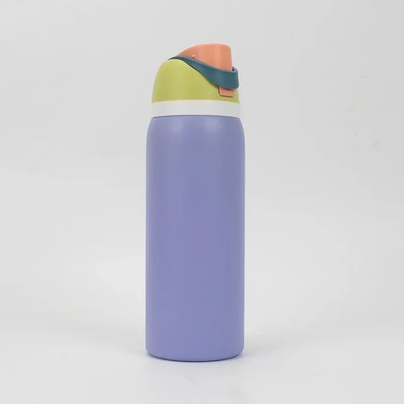 Gourde Thermos 32oz en Acier Inoxydable 304 avec Paille, Bouteille d'Eau Vacuum Isotherme pour Sports en Extérieur et Voiture