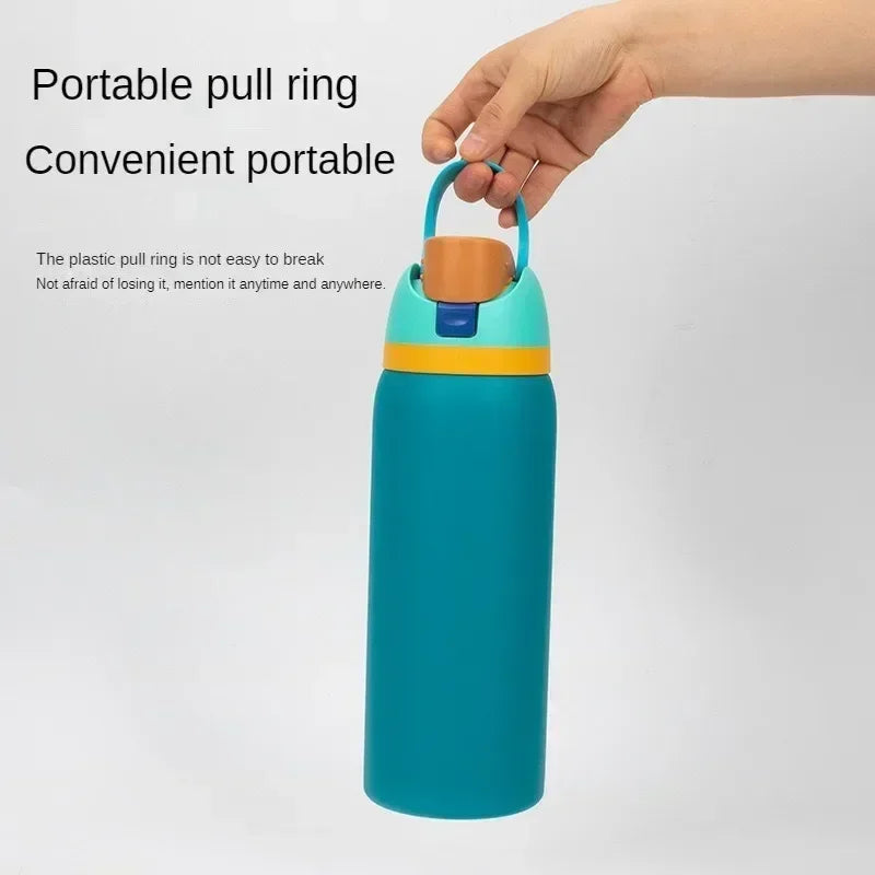 Gourde Thermos 32oz en Acier Inoxydable 304 avec Paille, Bouteille d'Eau Vacuum Isotherme pour Sports en Extérieur et Voiture