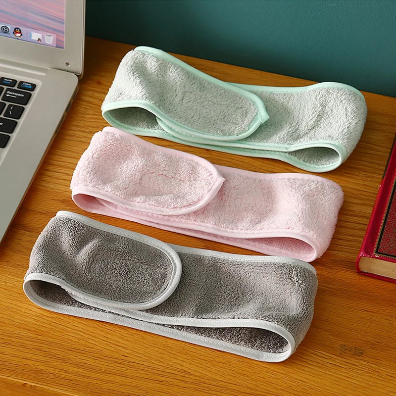 Bandeau Autocollant Large pour Femmes - Serviette de Yoga, Spa, Bain, Douche, Maquillage, Lavage du Visage, Salon Cosmétiques, Accessoires de Maquillage.