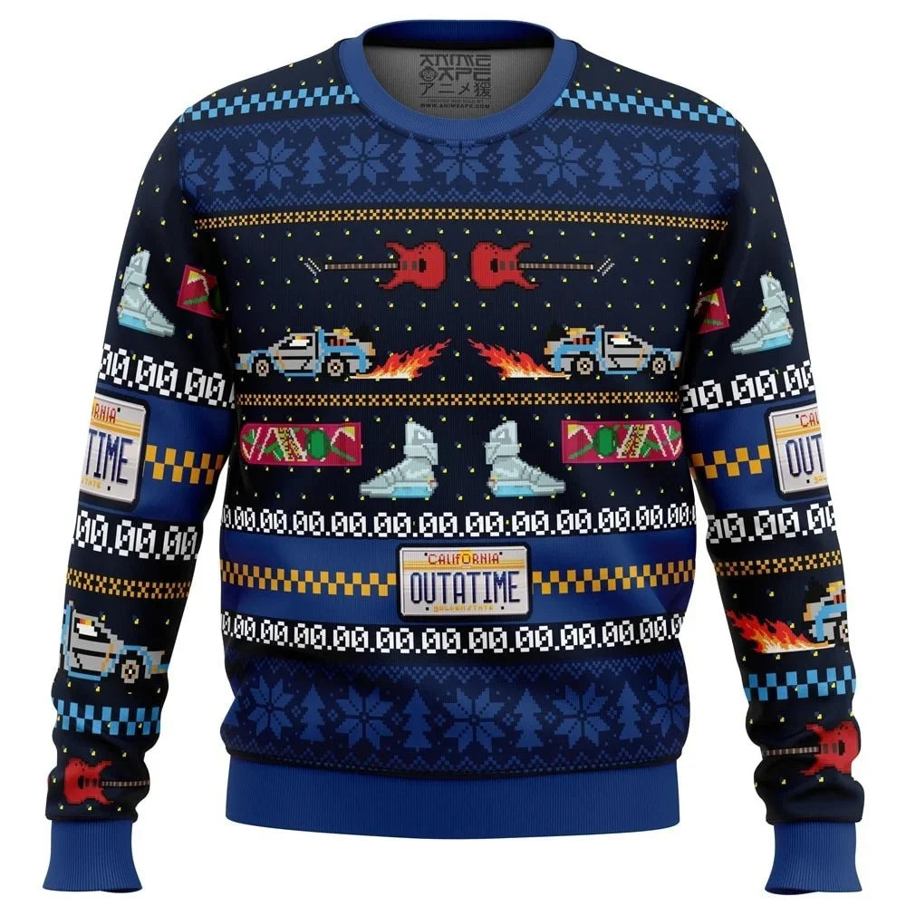 Sweatshirt Couple Automne Hiver 2024 : Pullover Dessin Animé Noël, Unisexe, Hoodie Mode 2025