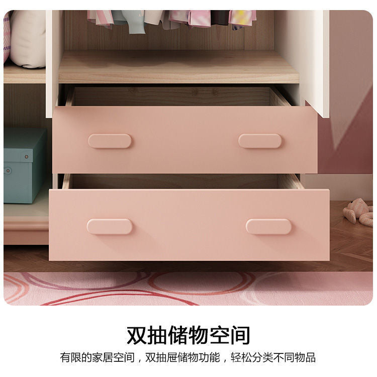 Armoire pour enfants – Meuble de rangement avec étagères, cintres et organisateur pour chambre à coucher